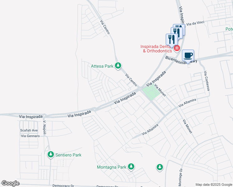 map of restaurants, bars, coffee shops, grocery stores, and more near 3468 Bradano Lane in Henderson