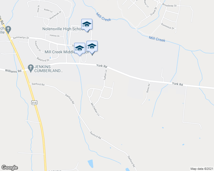 map of restaurants, bars, coffee shops, grocery stores, and more near 124 Telfair Lane in Nolensville