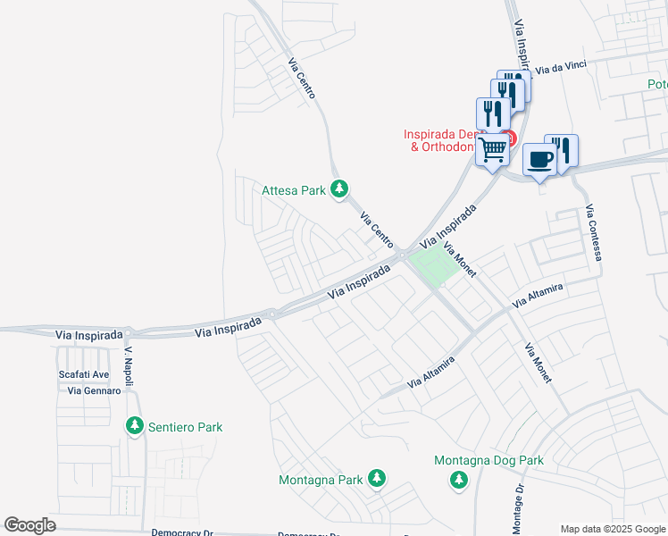 map of restaurants, bars, coffee shops, grocery stores, and more near 3478 Bradano Lane in Henderson