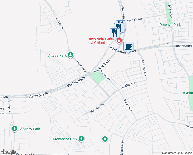 map of restaurants, bars, coffee shops, grocery stores, and more near 3343 Birdseye Maple Avenue in Henderson