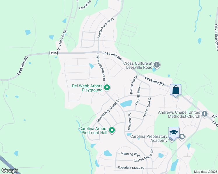 map of restaurants, bars, coffee shops, grocery stores, and more near 118 Currituck Lane in Durham