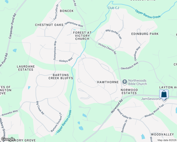map of restaurants, bars, coffee shops, grocery stores, and more near 5628 North Hawthorne Way in Raleigh