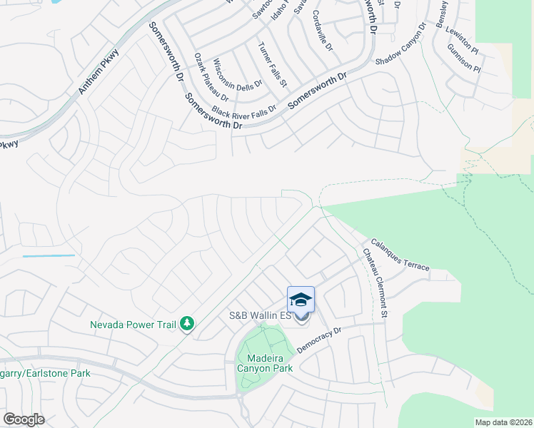 map of restaurants, bars, coffee shops, grocery stores, and more near 2522 Crater Rock Street in Henderson