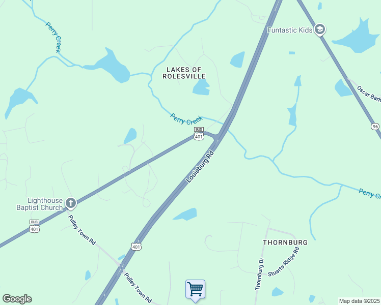 map of restaurants, bars, coffee shops, grocery stores, and more near 1112 North Main Street in Rolesville