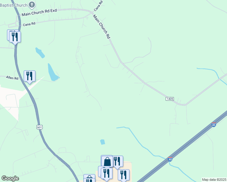 map of restaurants, bars, coffee shops, grocery stores, and more near in Davie County