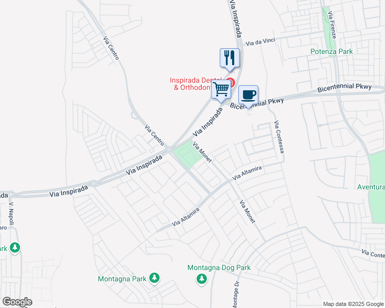 map of restaurants, bars, coffee shops, grocery stores, and more near 2506 Silent View Avenue in Henderson