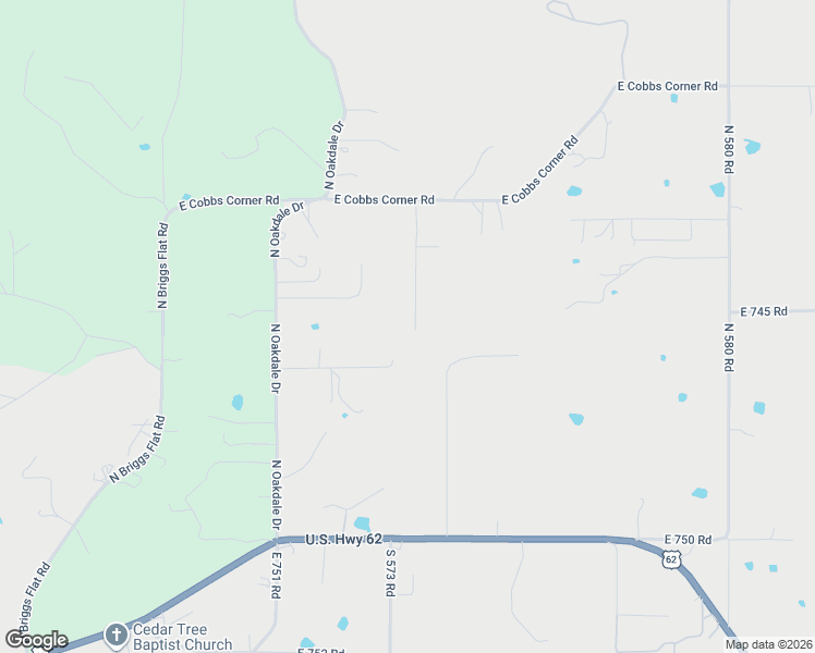map of restaurants, bars, coffee shops, grocery stores, and more near 24498 East 745 Road in Tahlequah