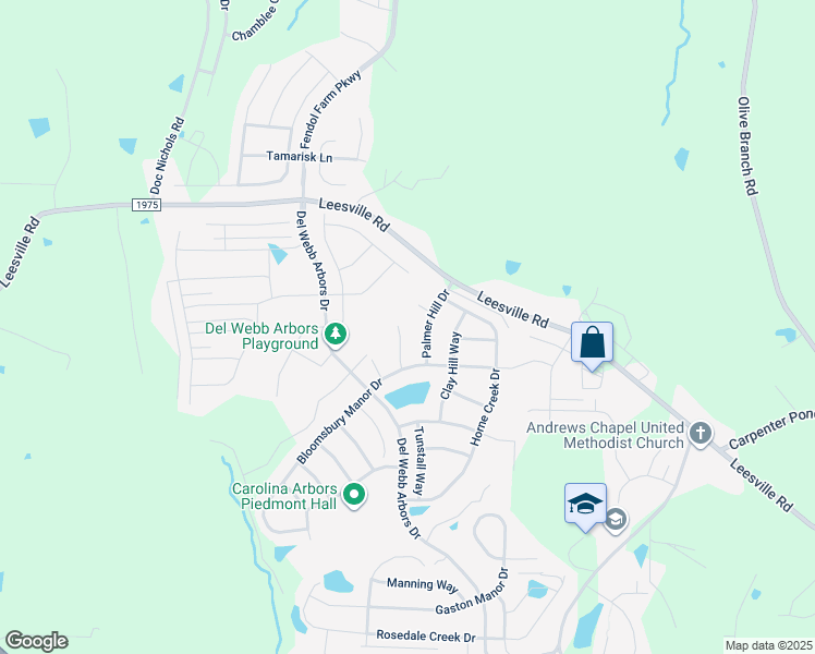map of restaurants, bars, coffee shops, grocery stores, and more near 126 Dare Pines Way in Durham