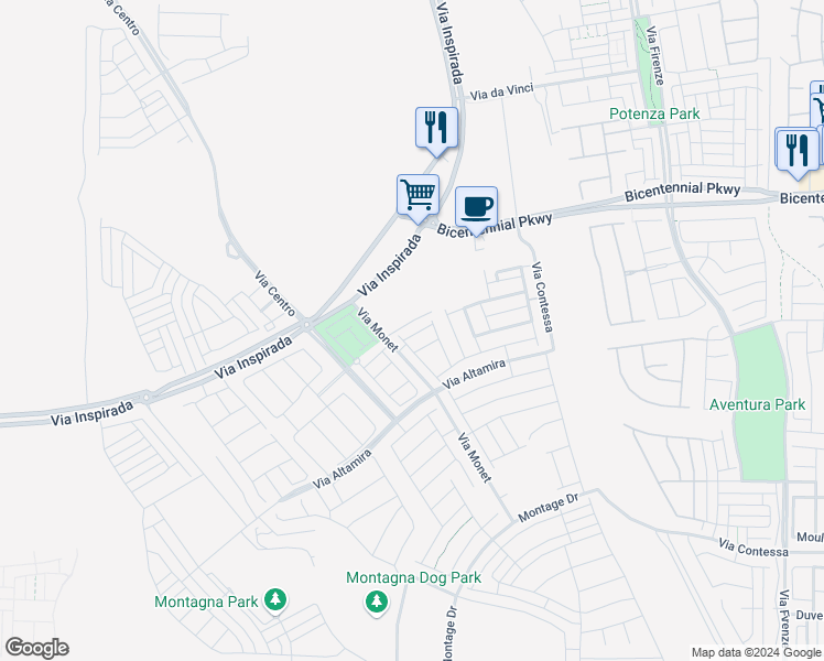 map of restaurants, bars, coffee shops, grocery stores, and more near 3298 Viola Hills Avenue in Henderson