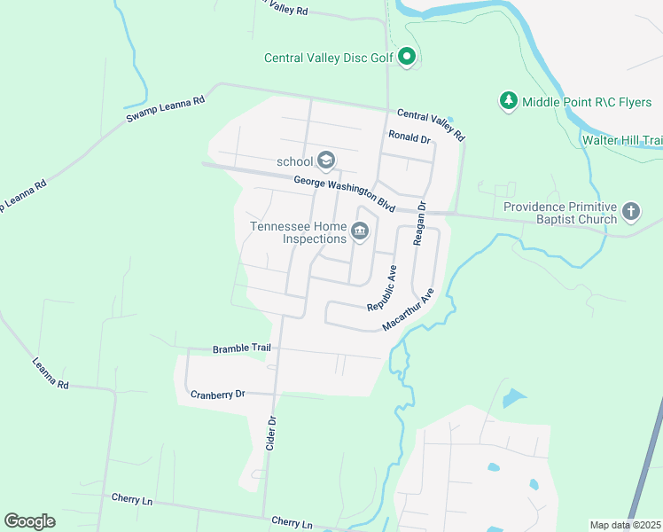 map of restaurants, bars, coffee shops, grocery stores, and more near 1013 Spartacus Way in Murfreesboro