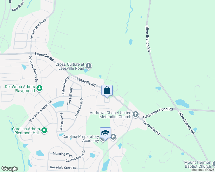 map of restaurants, bars, coffee shops, grocery stores, and more near 2017 Oakdale Drive in Durham