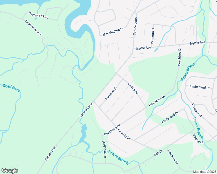 map of restaurants, bars, coffee shops, grocery stores, and more near 697 Spruce Loop in Crossville