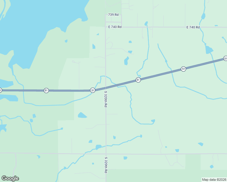 map of restaurants, bars, coffee shops, grocery stores, and more near 32060 Oklahoma 51 in Wagoner