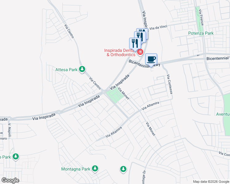 map of restaurants, bars, coffee shops, grocery stores, and more near 3334 Birdseye Maple Avenue in Henderson