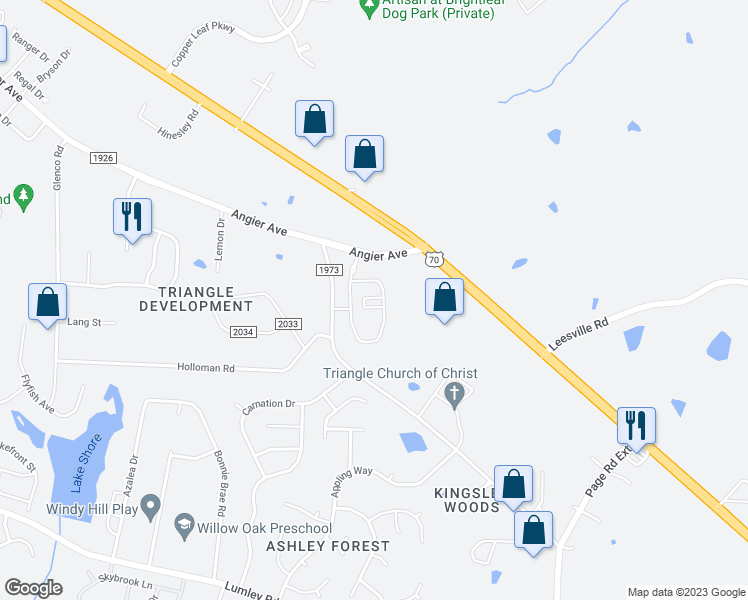 map of restaurants, bars, coffee shops, grocery stores, and more near 1200 Discovery Way in Durham