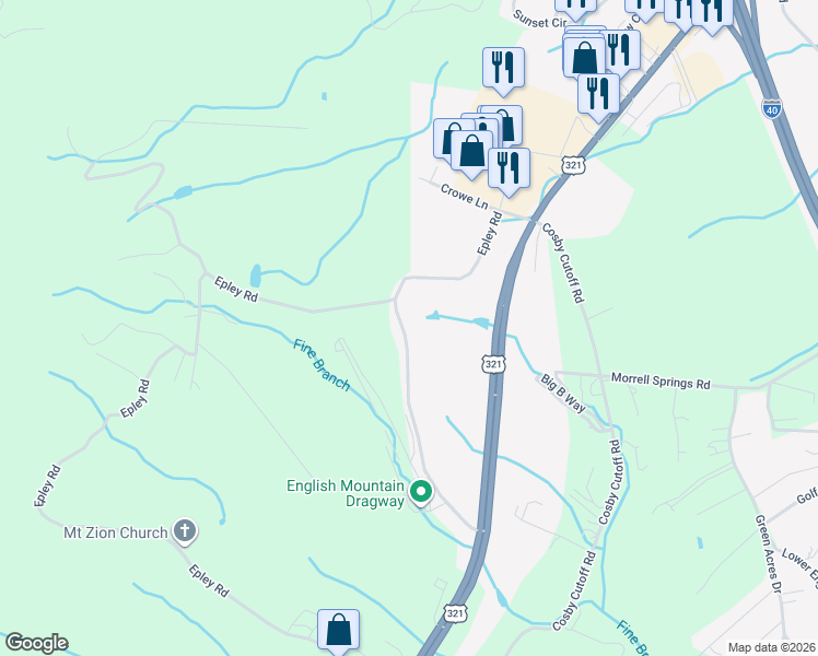 map of restaurants, bars, coffee shops, grocery stores, and more near 1212 Lewis Road in Newport
