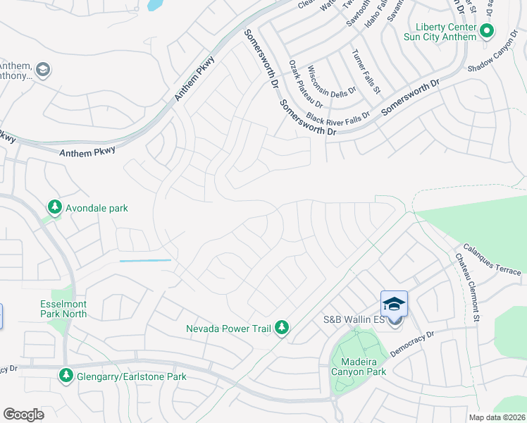 map of restaurants, bars, coffee shops, grocery stores, and more near 2444 Jada Drive in Henderson