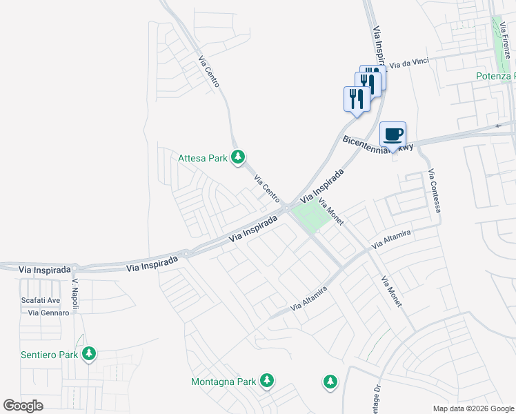 map of restaurants, bars, coffee shops, grocery stores, and more near 2511 Rofrano Place in Henderson
