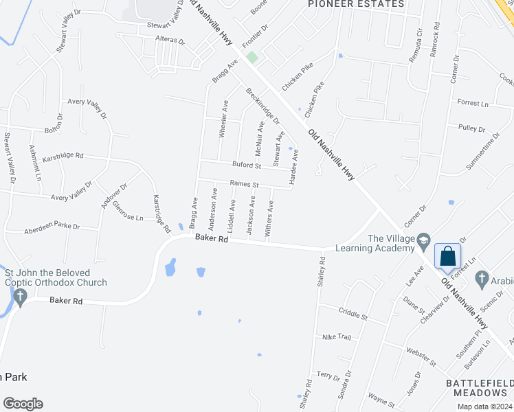 map of restaurants, bars, coffee shops, grocery stores, and more near 225 Jackson Avenue in Smyrna