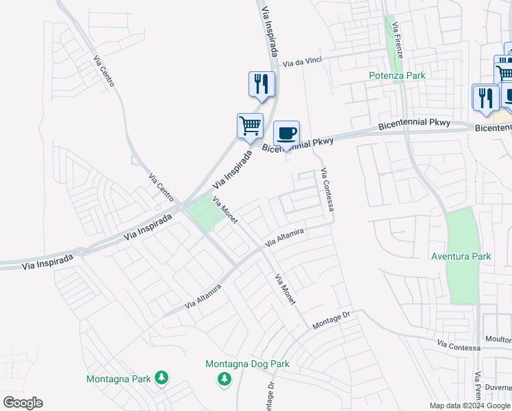 map of restaurants, bars, coffee shops, grocery stores, and more near 3284 Viola Hills Avenue in Henderson