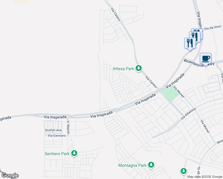 map of restaurants, bars, coffee shops, grocery stores, and more near 2455 Padulle Place in Henderson