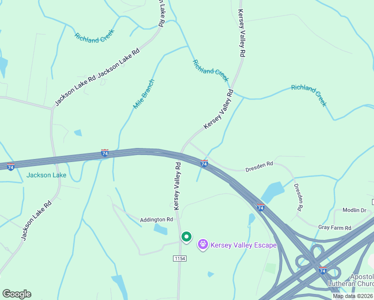 map of restaurants, bars, coffee shops, grocery stores, and more near 1541 Kersey Valley Road in Archdale