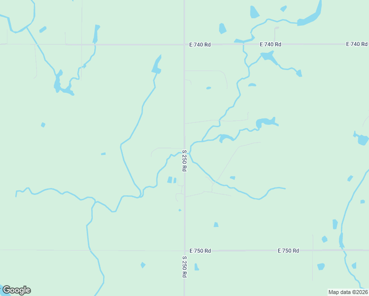 map of restaurants, bars, coffee shops, grocery stores, and more near South 250 Road in Wagoner
