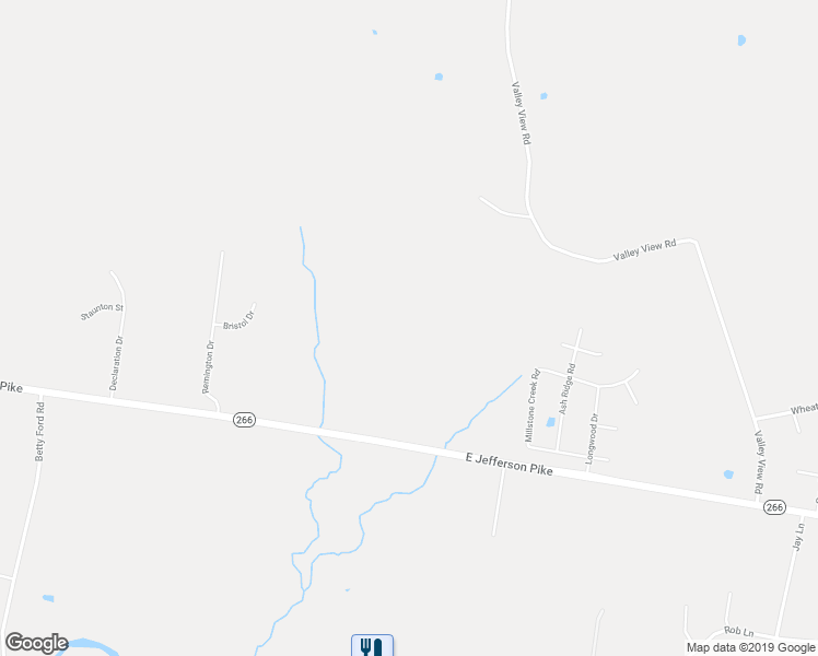 map of restaurants, bars, coffee shops, grocery stores, and more near 3293 East Jefferson Pike in Lascassas