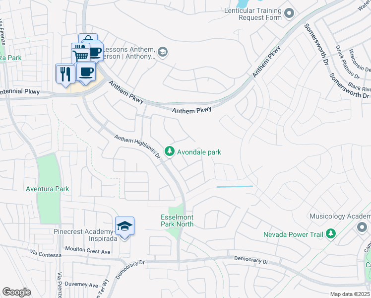 map of restaurants, bars, coffee shops, grocery stores, and more near 2756 Leys Burnett Avenue in Henderson