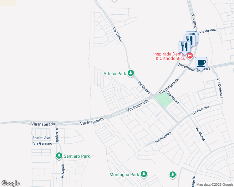 map of restaurants, bars, coffee shops, grocery stores, and more near 2482 ADIGE PLACE in Henderson