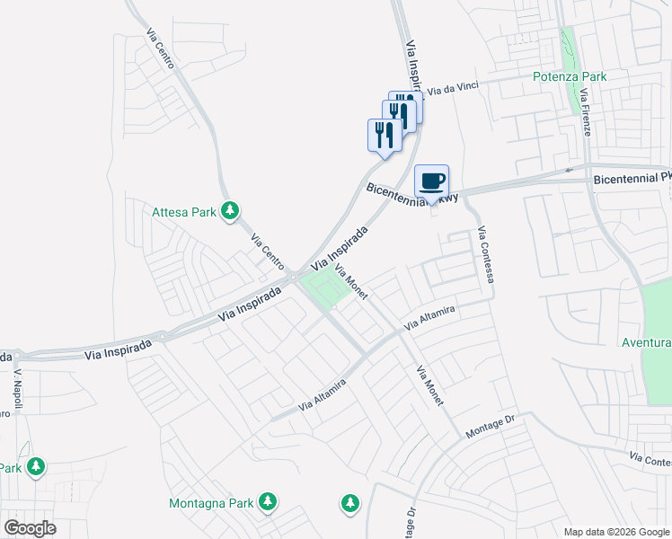 map of restaurants, bars, coffee shops, grocery stores, and more near 2486 Indigo Mountain Street in Henderson