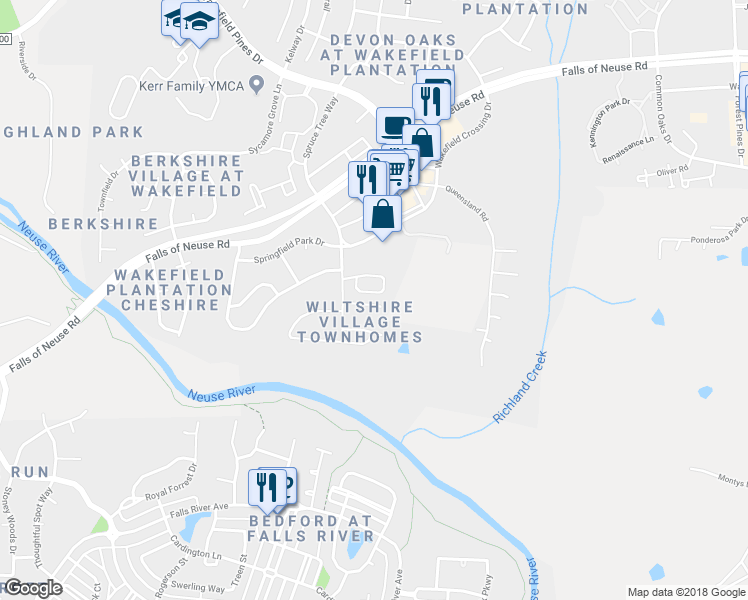 map of restaurants, bars, coffee shops, grocery stores, and more near 2618 Vega Court in Raleigh