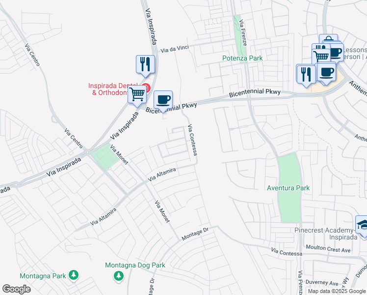 map of restaurants, bars, coffee shops, grocery stores, and more near 3197 Bertonico Avenue in Henderson