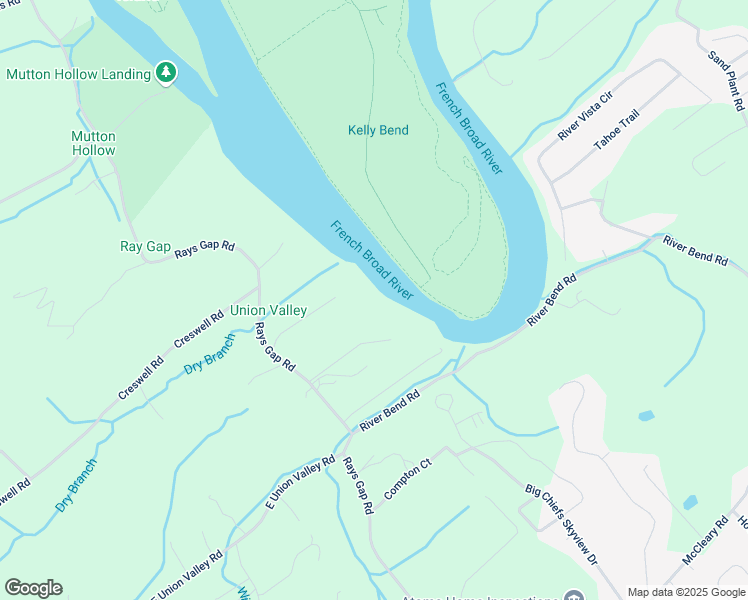 map of restaurants, bars, coffee shops, grocery stores, and more near 2248 French Broad River Road in Seymour