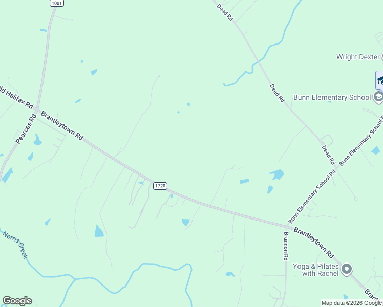 map of restaurants, bars, coffee shops, grocery stores, and more near 672 Brantleytown Road in Bunn