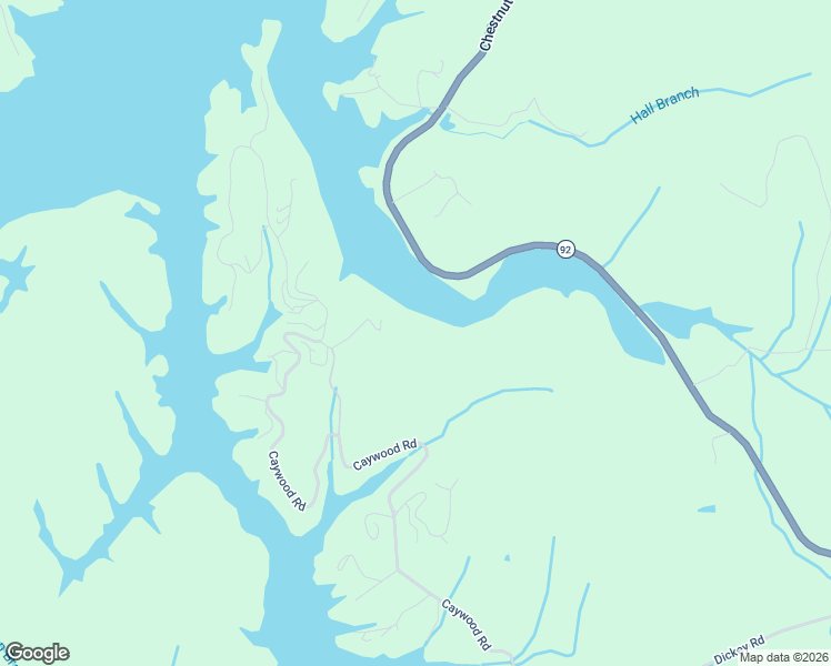 map of restaurants, bars, coffee shops, grocery stores, and more near 165 Haley Way in Dandridge