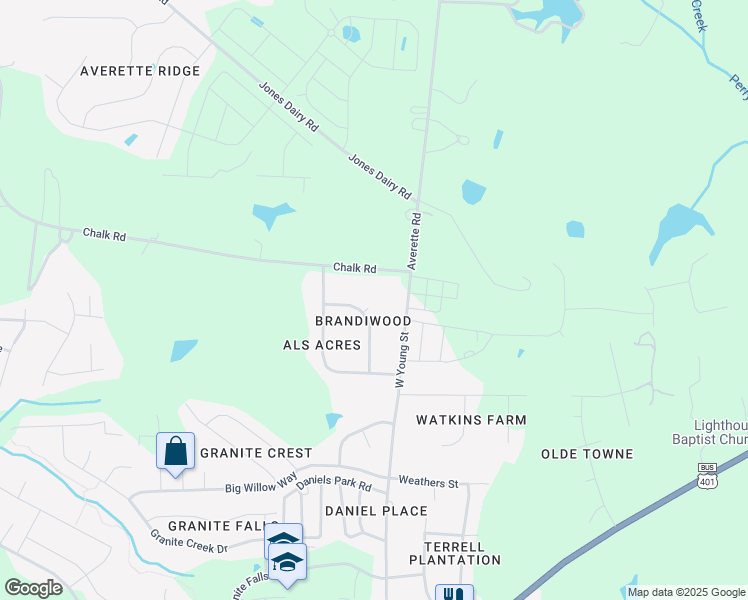 map of restaurants, bars, coffee shops, grocery stores, and more near 122 Brandi Drive in Rolesville