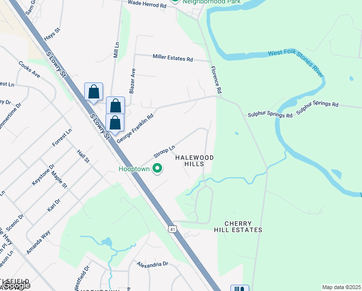 map of restaurants, bars, coffee shops, grocery stores, and more near 7020 Stroop Lane in Murfreesboro