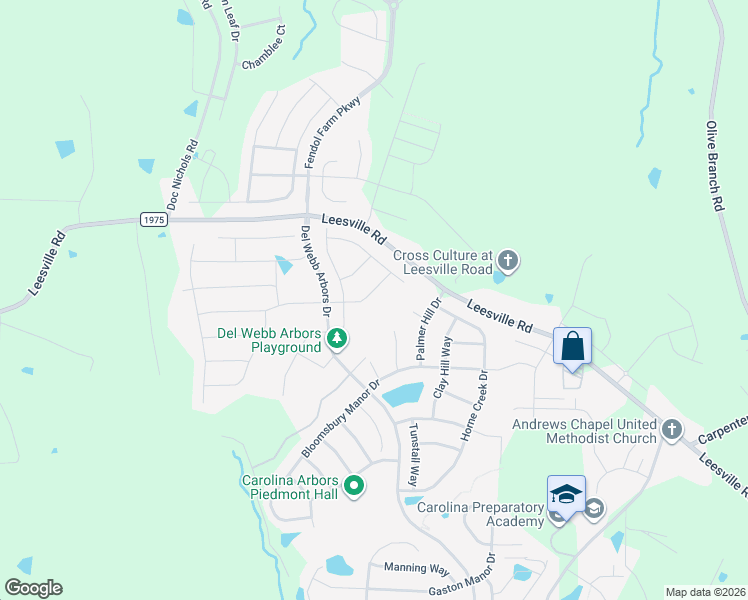 map of restaurants, bars, coffee shops, grocery stores, and more near 6016 Leesville Road in Durham