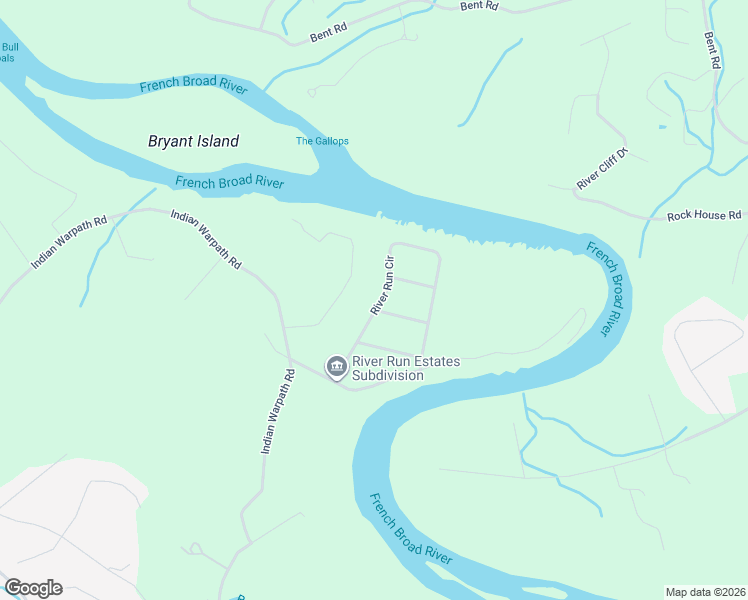 map of restaurants, bars, coffee shops, grocery stores, and more near 1345 River Run Circle in Sevierville