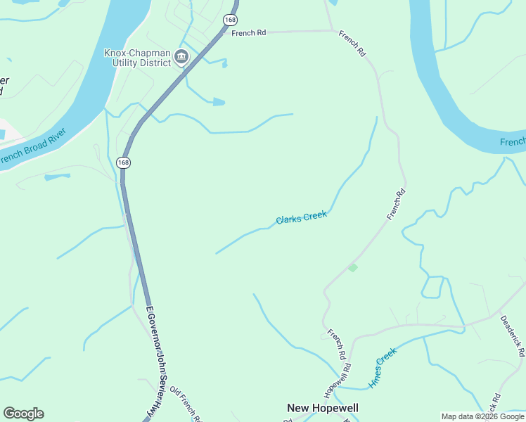 map of restaurants, bars, coffee shops, grocery stores, and more near 4820 French Road in Knoxville