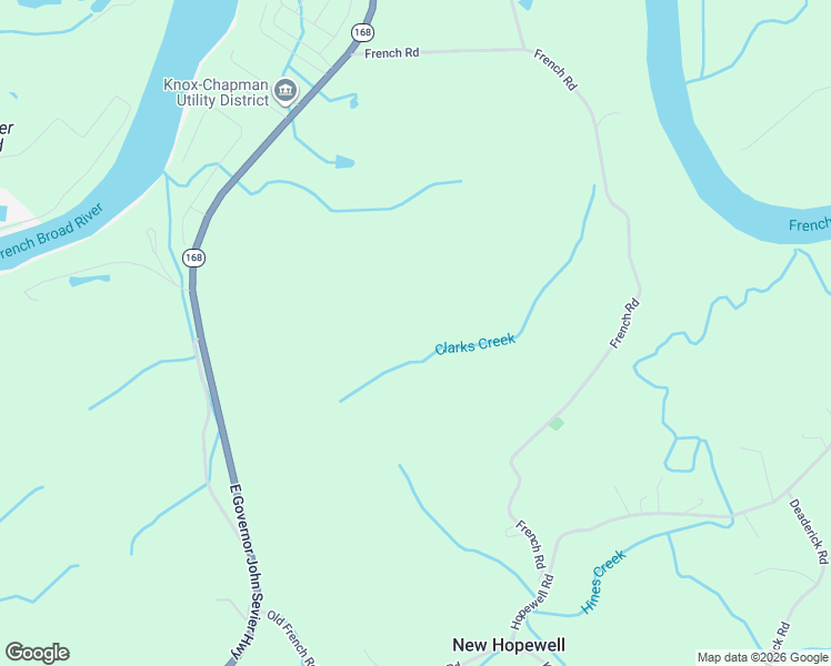 map of restaurants, bars, coffee shops, grocery stores, and more near 4820 French Road in Knoxville