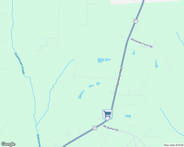 map of restaurants, bars, coffee shops, grocery stores, and more near 274 Galliher Road in Harmony