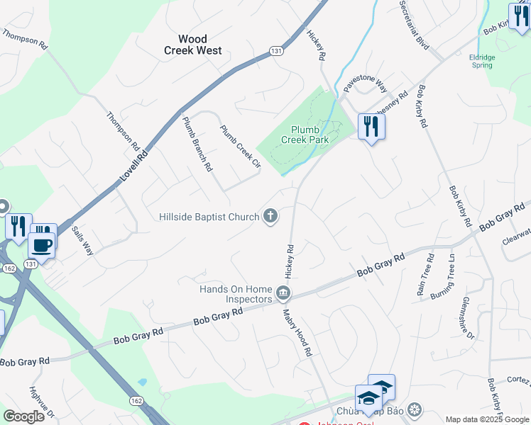 map of restaurants, bars, coffee shops, grocery stores, and more near 10241 Boston Lane in Knoxville