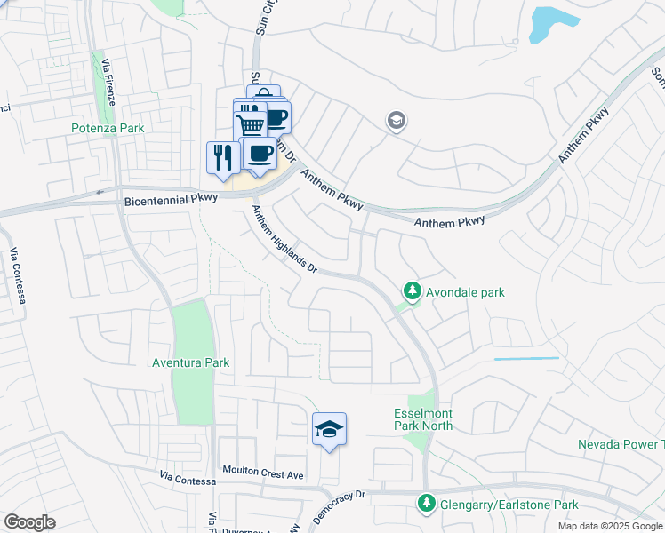 map of restaurants, bars, coffee shops, grocery stores, and more near 2479 Blair Castle Street in Henderson