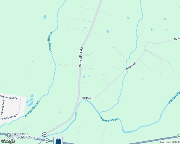 map of restaurants, bars, coffee shops, grocery stores, and more near 7884 Cainsville Pike in Lascassas