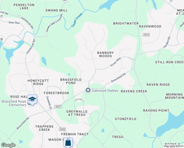 map of restaurants, bars, coffee shops, grocery stores, and more near 11421 Pacesferry Drive in Raleigh