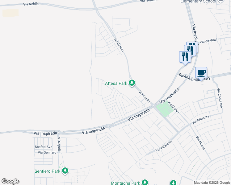 map of restaurants, bars, coffee shops, grocery stores, and more near 2459 ADIGE PLACE in Henderson
