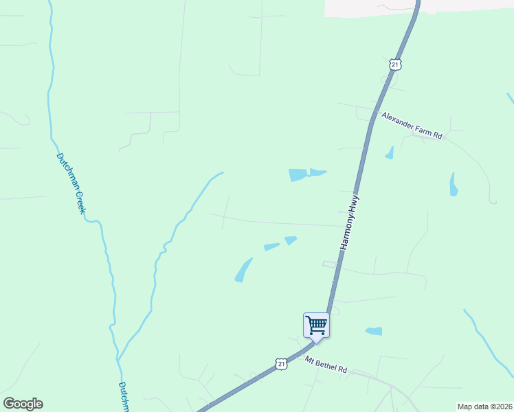 map of restaurants, bars, coffee shops, grocery stores, and more near 274 Galliher Road in Harmony