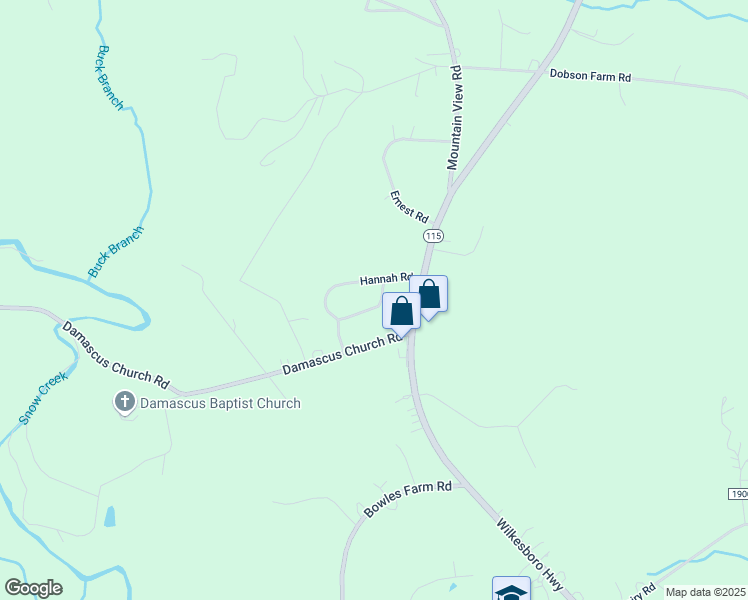 map of restaurants, bars, coffee shops, grocery stores, and more near 114 Helen Drive in Statesville